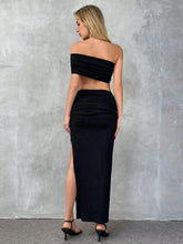 Women's Solid Color Simple Daily Top And Skirt Set